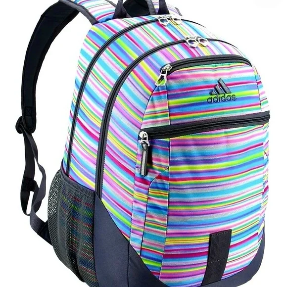 Adidas Colorful Kids' Multicolor Striped Backpack - Picture 1 of 5